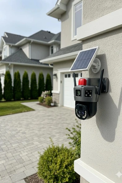 Okam 6020 4G E Sim Özellikli Solar 10X Optik Zoom Kamera - 4