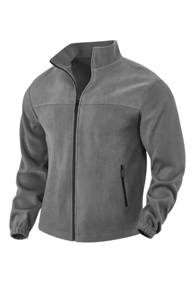 Genıus Store Erkek Polar Bato Yaka Tam Fermuarlı Cepli Polar BATO-POLAR - Resim 5