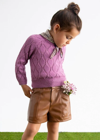 Mayoral Abel&Lula Kız Çocuk Deri Şort ürün görseli