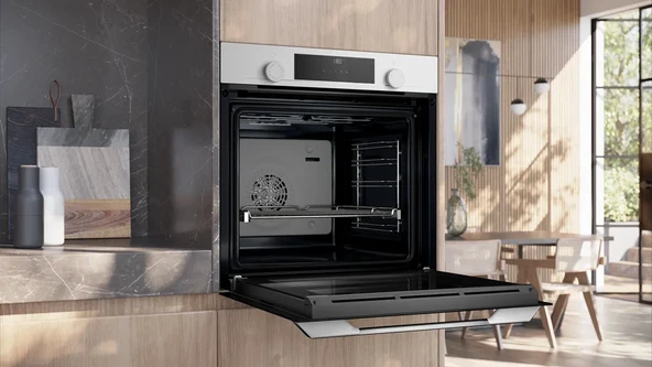 SİEMENS HU736AEV0T iQ300 Buhar Destekli Ankastre Fırın 60 x 60 cm Beyaz - 7