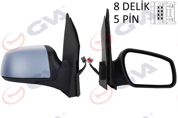 GVA 1037150 DIŞ DİKİZ AYNASI SAĞ FIESTA 05>08 ELEKTRİKLİ ISITMALI ASTARLI KONVEKS 5 FİŞ VM-6312EHPR 6S6117682AE-1444260 ürün görseli 1