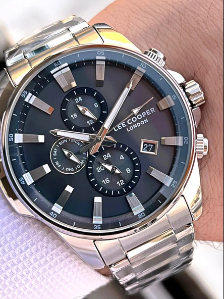 Lee Cooper 2 Yıl Garantili Suya Dayanıklı Çelik Kordon Renk Atma Yapmaz VS.BLKT.0624 - Resim 2