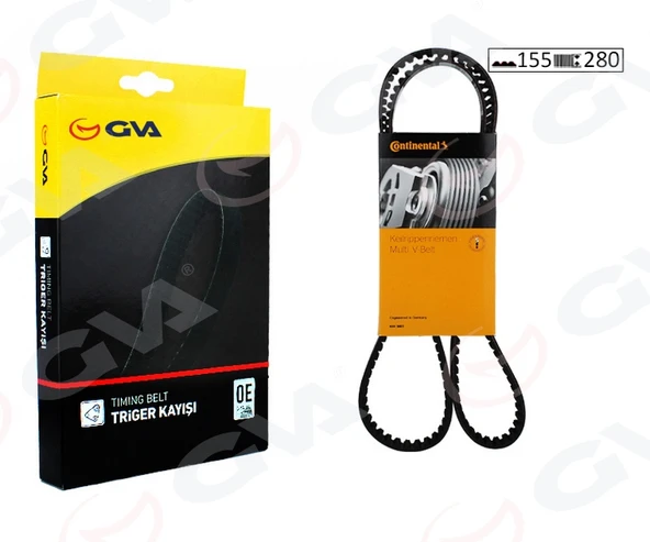 GVA 58155280 TRİGER KAYIŞI 155x280 VOLVO S60 2013 >S90 2016 >V40 2014 >V60 2015 >V90 XC40 XC60 XC70 XC90 31316579 ürün görseli 1