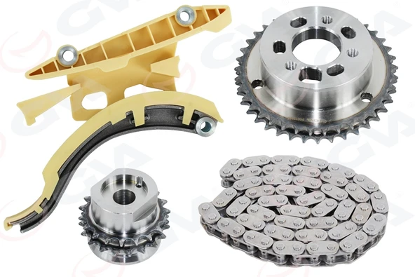 GVA 59C3300 EKSANTRİK ZİNCİR KİTİ FORD CONNECT 1.8TDCI 04>09 BHDA-BHDB-C9DB-C9DC 5 PARÇA 2M5Q6P250AB-1198056 ürün görseli 1