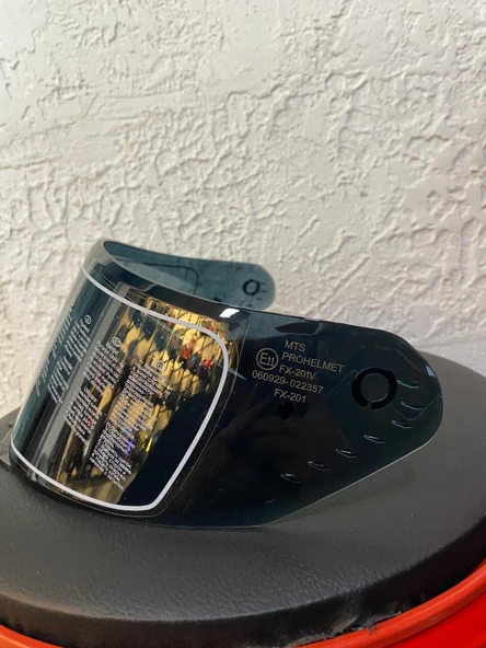 M-801 KASK VİZÖR (YEDEK) Şeffaf-Siyah-Gold - 8