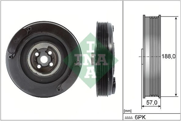 INA 544000210 KRANK KASNAĞI TRANSPORTER T4-VOLT LT35 2.4D-2.5 TDI-CRAFTER 2.5 TDI ANJ-APA-AAT-AAB-AGX 074105251T-074105251AC ürün görseli 1