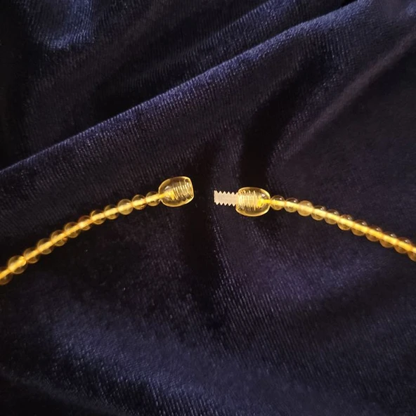 Kehribar Kolye Dereceli Küre Kesim Karışık Renkli Sertifikalı - Resim 5