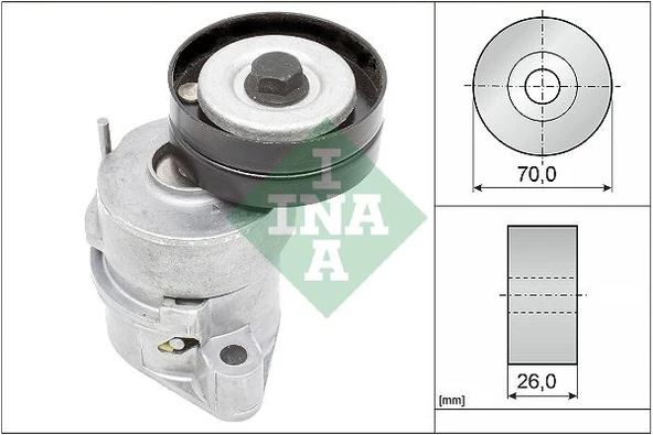 INA 534010230 ALTERNATÖR GERGİ RULMANI KÜTÜKLÜ ASTRA F-COMBO-CORSA -VECTRA A 1.4-1.6-1.4SI-1.4I 16V 70x26x17 1340533-90411025 ürün görseli 1