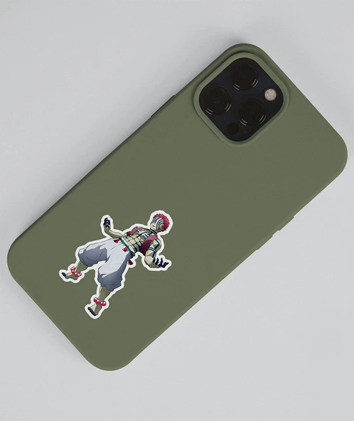 Kimetsu no yaiba-Demon Slayer Akaza -parlak kağıt 2 Li Set Anime Sticker Çıkartma - Resim 3