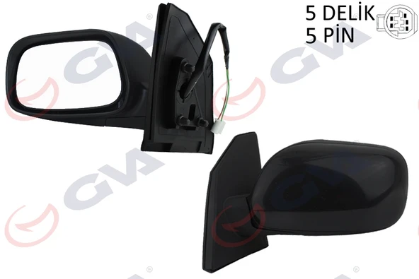GVA 1071124 DIŞ DİKİZ AYNASI SOL COROLLA 02> ELEKTRİKLİ ISITMALI KONVEKS 5 FİŞ VM-277EHL 8790602050 ürün görseli 1