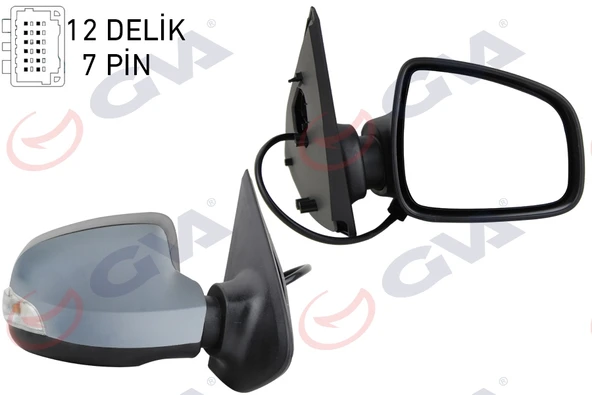 GVA 1014260 DIŞ DİKİZ AYNASI SAĞ SYMBOL-SANDERO 13> ELEKTRİKLİ ISITMALI SİNYALLİ ASTARLI KONVEKS 7 FİŞ VM-6129EHPSR 963014492R ürün görseli 1