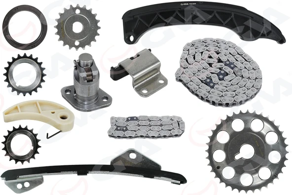 GVA 59C7120 EKSANTRİK ZİNCİR SETİ TOYOTA COROLLA 1.8L 2ZR-FXE HYBRID ZWE211 19-> / CH-R 1.8L 2ZR-FXE HYBRID ZYX1 0 16-> 1350637010-1350738010-1352322020 ürün görseli 1