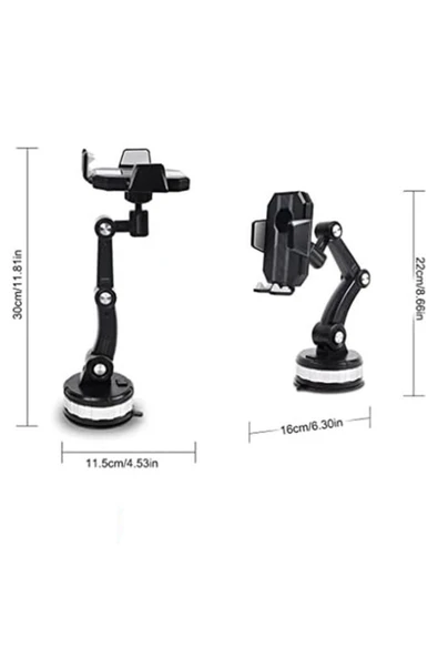 28 Siyah 360° Dönen Araç Içi Ve Masa Üstü Telefon Tutucusu - 4