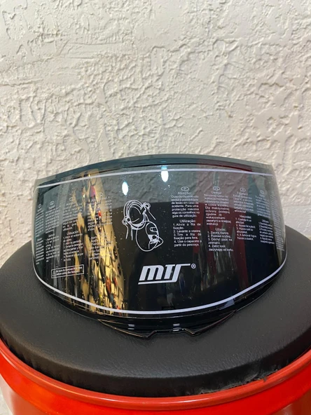 M-801 KASK VİZÖR (YEDEK) Şeffaf-Siyah-Gold - 9