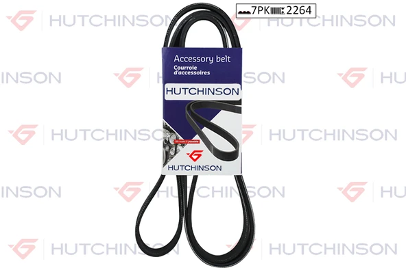 HUTCHINSON 7PK2264 2264 K 7 KANALLI KAYIŞI JEEP CHRYSLER LANDROVER MERCEDES W211 W220 W163 W463 78467 38920RBDE01-38920RBDE02-53011097 ürün görseli 1