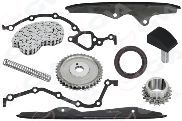 GVA 59C8100 EKSANTRİK ZİNCİR SETİ MITSUBISHI PAJERO 2.6L 4G54 L042G L047G benzinli 82-90 MD021230-MD021233-MD084945 ürün görseli 1