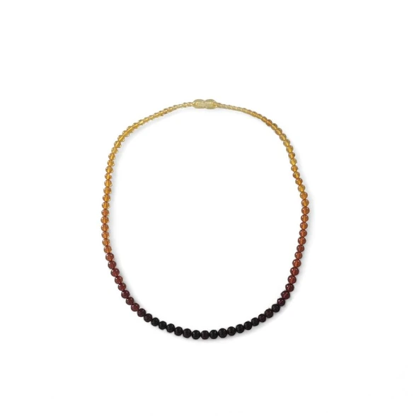 Kehribar Kolye Dereceli Küre Kesim Karışık Renkli Sertifikalı ürün görseli