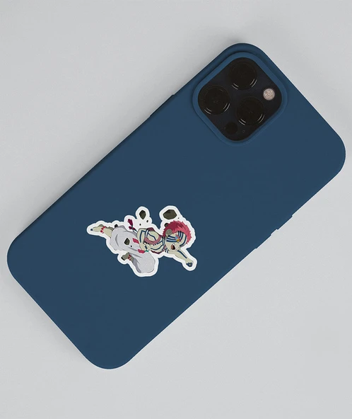 Kimetsu no yaiba-Demon Slayer Akaza -parlak kağıt 2 Li Set Anime Sticker Çıkartma - Resim 5