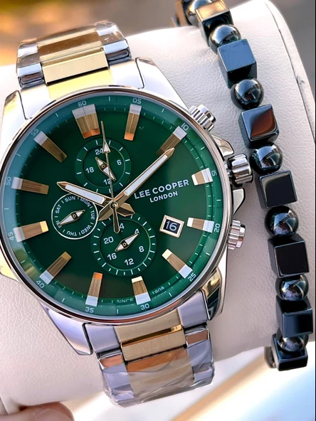 Lee Cooper 2 Yıl Garantili Suya Dayanıklı Çelik Kordon Renk Atma Yapmaz VS.BLKT.0622 ürün görseli