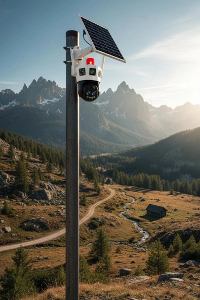 Okam 6010 4G E Sim Özellikli Solar 10X Optik Zoom Kamera - 4