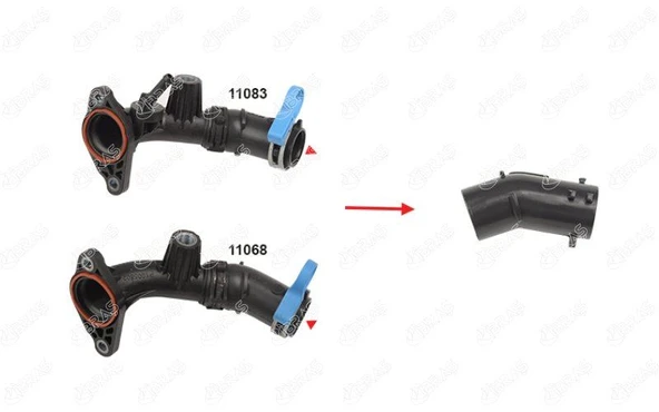 IBRAS 11082 EGR BORUSU KUCUK HORTUM MERCEDES OM608 W177 W247 C118 W415 . MEGANE IV 15> CLIO V 19> EXPRESS 21> DACIA DUSTER II 17> 1.5 Blue dCi K9K A6081400500-147139148R-147137396R - 1