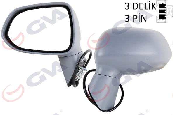 GVA 1092111 DIŞ DİKİZ AYNASI SOL JAZZ 04> ELEKTRİKLİ ISITMALI ASTARLI KONVEKS ürün görseli 1
