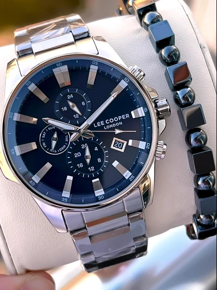 Lee Cooper 2 Yıl Garantili Suya Dayanıklı Çelik Kordon Renk Atma Yapmaz VS.BLKT.0623 ürün görseli