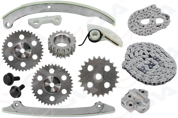 GVA 59C3700 EKSANTİRİK ZİNCİR SETİ MONDEO 00>07 2.0 DURATEC 13 PARÇA 1S7G6M000AA-1S7G6268- 1S7G6A985BC ürün görseli