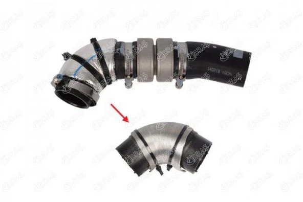 IBRAS 31310 TURBO HORTUMUMETAL BORU HARİÇOK İLE GÖSTERİLEN HORTUM KIA BONGO 281624A800-281644A800 ürün görseli