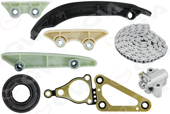 GVA 59C3202 EKSANTRİK ZİNCİR SETİ TRANSIT V348 V363 RANGER 11-> 2.2 155PS 9 PARÇA KTCK3Q 6M000 A1A T304724 CK3Q6M000 ürün görseli 1