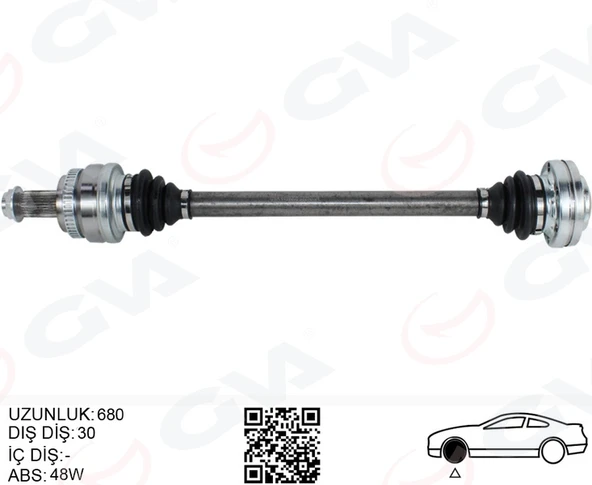 GVA 4499205 KOMPLE AKS ARKA SOL BMW X3 E83 04> 680MM 33217540116-33213428180 ürün görseli 1