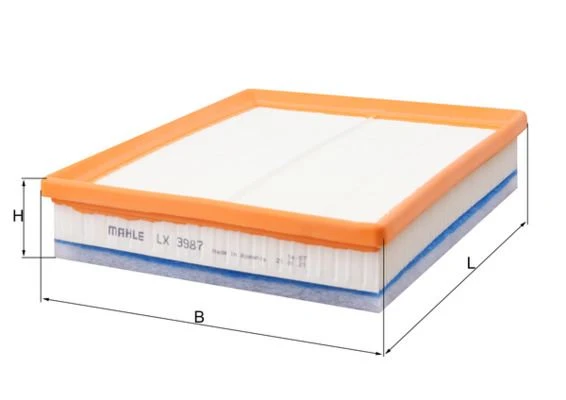 MAHLE LX3987 HAVA FİLTRESİ P208 P301 P308 P508 P2008 P3008 P5008 PARTNER 1.6 HDI 9802348680-3639671-SU001A3798 ürün görseli 1