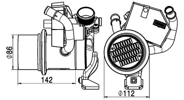 MAHLE CE5000P EGSOZ GERİ DÖNÜŞ SOĞUTUCUSU PASSAT JETTA 13 > 04L131512D-04L131512BH-04L131512BQ ürün görseli