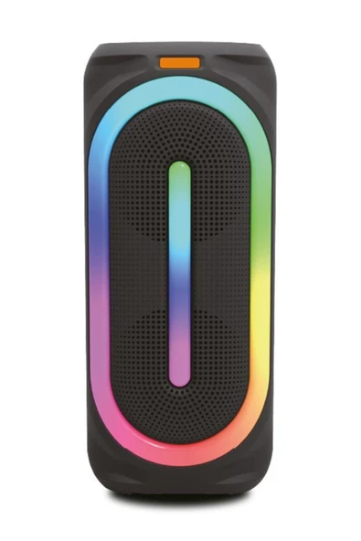D63 2x8’’ 50 W Güçlü Bass RGB Işıklı Kablosuz Mikrofonlu Fm Bluetooth Hoparlör Speaker - 5