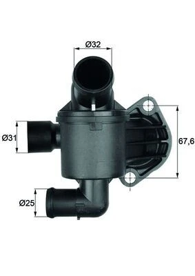 MAHLE TI35.87 TERMOSTAT KOMPLE 87C AMAROK CRAFTER CKUB CSLB CDCA CDBA CKTB CKTC CKUC 03L121111H-03L121111AB ürün görseli 1