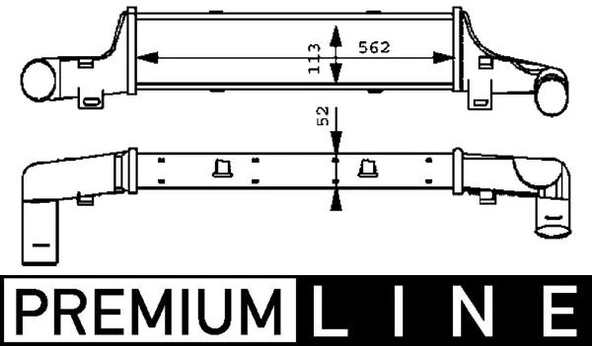 MAHLE CI52000P TURBOSARJ RADYATORU MERCEDES E-CLASS W210 S210 A2105000400 ürün görseli 1