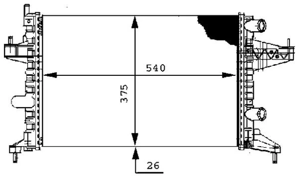 MAHLE CR388000S RADYATÖR CORSA C-COMBO-TIGRA 1.0-1.2-1.2 16V-1.4-1.4 16V AC KLİMASIZ MEK 540x378x23 1300236-9201955-25555161-24445162 95513834-1300334-1300250-93173379 ürün görseli 1