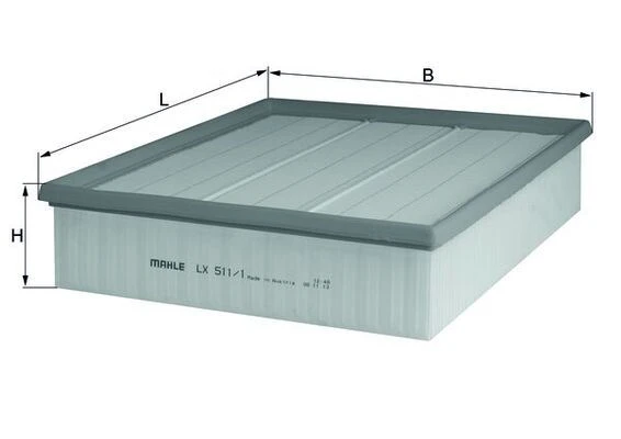 MAHLE LX511.1 HAVA FILTRESI MERCEDES SPRINTER OM601 OM611 B901>B904 . VW LT 28-35-46 A0040942604-2D0129620A ürün görseli 1