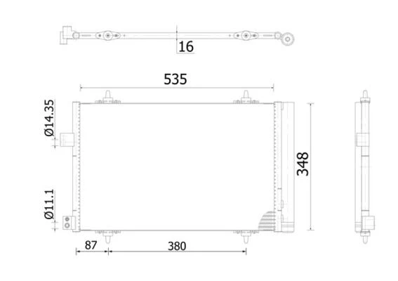 MAHLE AC938000S KLİMA RADYATÖRÜ KONDANSÖR P407 04>11 P508 10>18 C5 04>17 1.6-1.8-2.0 VTI-HDI 6455.HV-6455.GY-6455.JB-9683011280 ürün görseli 1