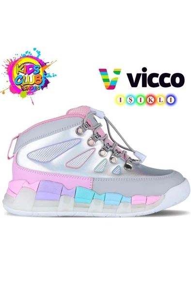 Vicco Unisex Ellen Patik Işıklı Phylon Bot - Gri