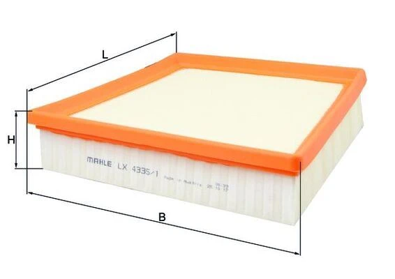 MAHLE LX4335-1 HAVA FILTRESI SAG LAND ROVER RANGE ROVER VELAR L560 . JAGUAR F-PACE X761 XE X760 XF X260 LR092246-T4A6123 ürün görseli 1