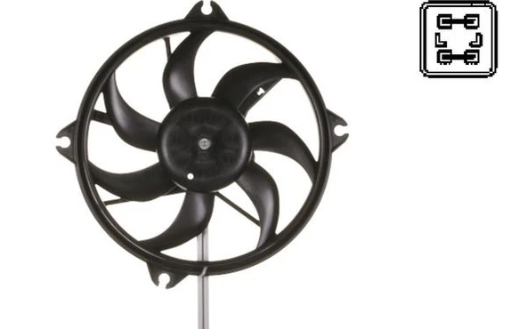 MAHLE CFF329000S FAN MOTORU ÇERÇEVELİ PARTNER II-BERLINGO III-XSARA PICASSO 1.6HDI 460W-385mm 1253.C8 ürün görseli 1