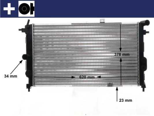 MAHLE CR438000S RADYATÖR VECTRA A 90-95 CALIBRA A 94-97 AC KLİMASIZ OTOM 618x375x28 1300133-1300135 ürün görseli 1