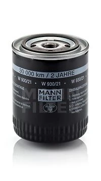 MANN W930.21 YAĞ FİLTRESİ PASSAT-SKODA SUPERB 2.8 V6 -AUDI A4-A6-A8-80 078115561D-078115561H-078115561J ürün görseli 1