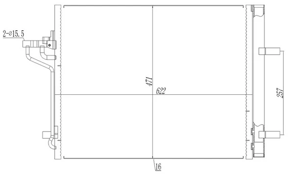 ORIS CFR928016 KLIMA RADYATORU FOCUS III 11>17 1.6 ECOBOOST C-MAX II 11> 1.6 ECOBOOST -2.0 TDCI 8V6119710FA-1693590-2002808 ürün görseli 1