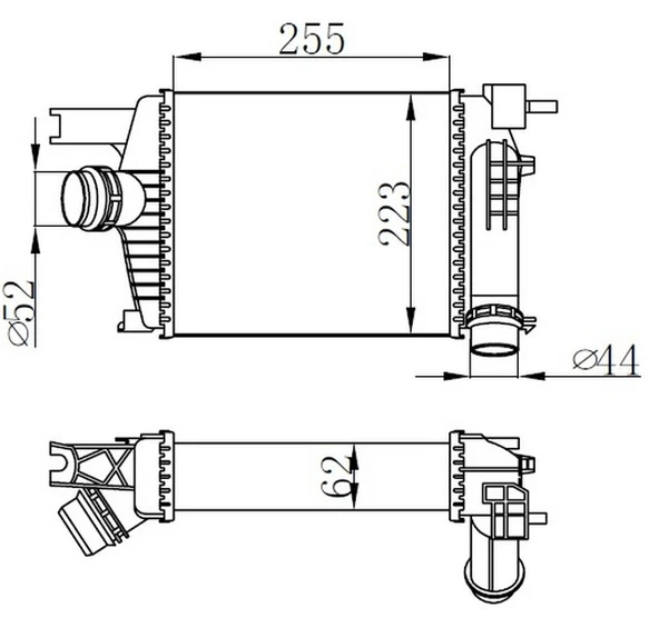 ORIS IRN146062 TURBO RADYATÖRÜ INTERCOOLER CLIO IV 12> CAPTUR 13> DUSTER 13> 0.9TCe 1.2TCe 1.5dCi 144961381R ürün görseli 1