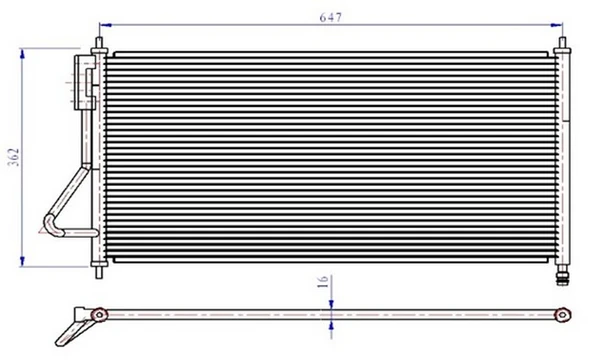 ORIS CFR106016 KLIMA RADYATORU FOCUS I 1.4 16V 1.8TDCI 1.6 ZETEC S 16V 98>04 MEYS4H19710CA-YS4H19710BB-1671708 ürün görseli