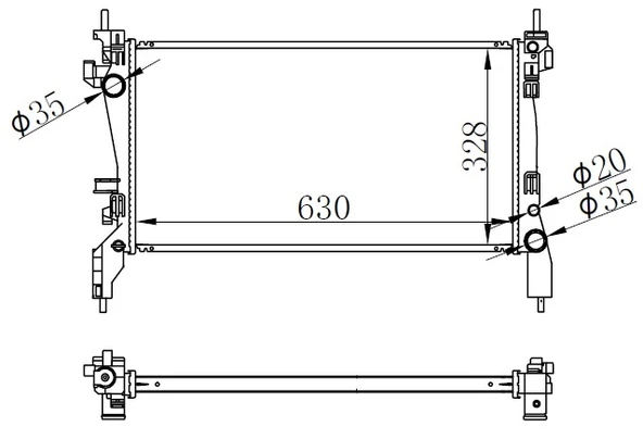 ORIS MFI033034 RADYATÖR MEKANİK FIORINO 1.3 MTJ 08 > 625X359X34 51780659-51790636 ürün görseli 1