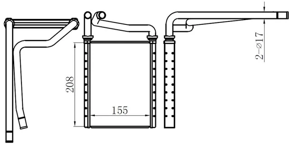 ORIS KTO049022 KALORIFER RADYATORU BRAZING TOYOTA AURIS-COROLLA 154X212X22 AT/MT SANZUMAN 8710702100-8710702130 ürün görseli