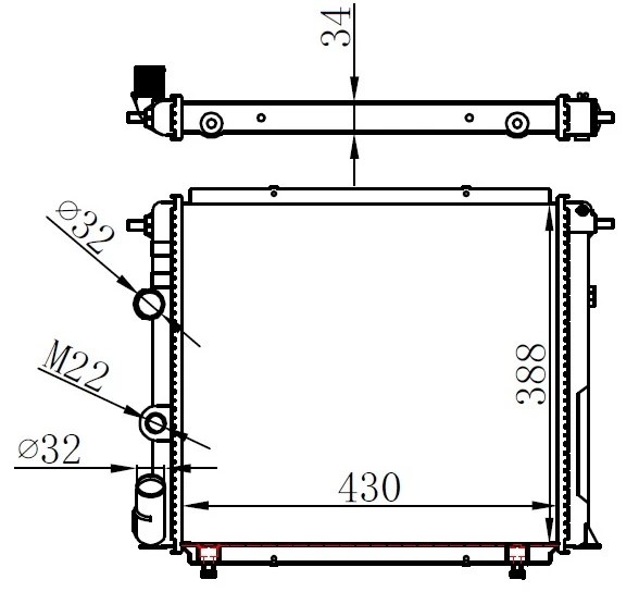 ORIS MRN058034 RADYATÖR R19 ALIZE 1.6 ENJ. 88 > MEK. 430x388x34 MT 7702253648-7702247653 ürün görseli 1